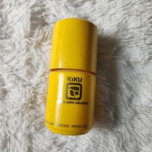 Vintage kiku after bath cologne empty bottle bright yellow size 4 oz